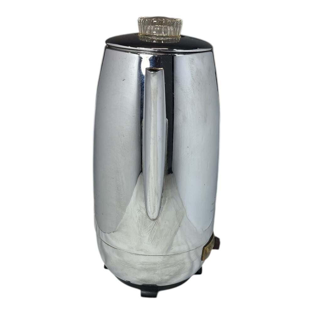 Vintage Universal Coffeematic 4460 Percolator Coffee Pot Maker MCM Chrome Tested - Picture 5 of 7